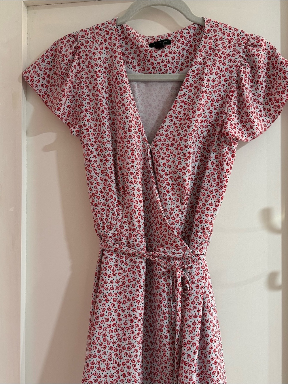 Floral Print and Tie Waist Wrap dress